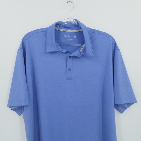 Walter‎ Hagen Shirt Mens XXL Blue Striped Stretch Opti Dri Polo Golf Performance - Picture 5 of 10